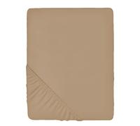 Beige Super King Fitted Sheet Non-iron, Soft, Plain 200TC Polycotton Bottom Bed Sheets for Thick Mattress