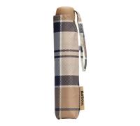 Beige Tartan Telescopic Umbrella - unisex - Barbour - Umbrellas - Multicolor - ONE SIZE - Accessories ONE SIZE