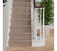 Beige Textured Stair Carpet Runner Neutral Speckled Design Hardwearing Indoor Rug for Staircase Entryway and Hallway 2ft x 15ft (60cm x 457cm)