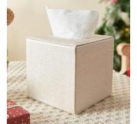 Beige Tissue Box Cover,Square Tissue Box Holder with Magnetic Bottom,Kleenex tissues Boxes Cover for Decorative NightStand Table Vanity Toilet Dresser Countertop Office Car
