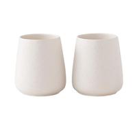 Beige Toothbrush Holder for Bathroom - 2Pcs Ceramic Tooth Brushing Holders Set, Toothbrush Cup & Toothpaste Organizer for Bathroom Countertop, Makeup Brush Holder, Pen Holder for Home Desktop Storage