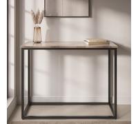 Beige Travertine Effect Console Table - Demi