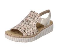 (Beige, UK 7.5) Ladies Rieker Wedge Sandal 69276
