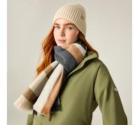 Beige unisex One Size Regatta Unisex Check Beanie & Scarf Set Beige