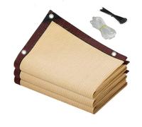 Beige UV-Resistant Shade Cloth for Garden 80% Sunblock with Grommets Available in 2m to 10m Sizes Ideal for Pergolas Patios Greenhouses and Pools (3 x 20m)
