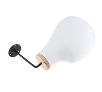 Beige Wall Mounted Mannequin Head for Wig and Hat Making Display - Heavy Duty Freestanding Model for Home Salon with Detachable Design - White
