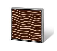 Beige Wavy Horizontal Stripes Organic Unisex Brooches & Pins Square Lightweight Lapel Badge Jewelry for Clothing Shawl Hat