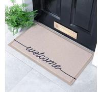 Beige Welscribble Indoor & Outdoor Doormat - 70x40cm Artsy Mats Beige 40cm x 70cm