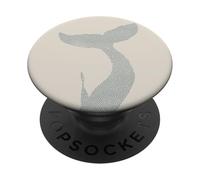 Beige Whale Fin Orcas Rescue Orca Sea Animal Whale Ocean PopSockets Adhesive PopGrip
