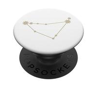 Beige White Zodiac Capricorn PopSockets Swappable PopGrip