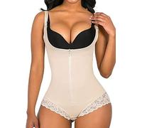 Beige Womens Body Shapers Tummy Control Under Dress Bodysuit Shapewear Butt Lifter ladies' lingerie (XL)