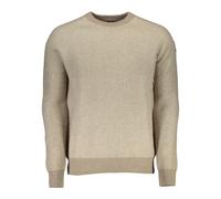 Beige Wool Pullover with Stylish Applique - male - North Sails - Round-neck Knitwear - Beige - 2XL - Knitwear 2XL