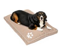 (Beige, X Large) Waterproof Dog Bed Large & Extra Large Pet Washable Zipped Mattress Cushion