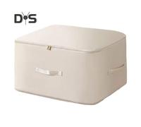 (beige, XL) Self Compression Organizer Storage Bag Large-capacity Moisture-proof Zipper Closure Coats Storage Bag Quilt Packing Bag