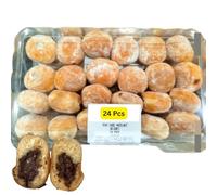 Beignets Hazelnut Doughnuts 24 Mini Dough Balls Fresh Daily Baked (1 Box of 24 Pcs)