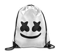 beiguo xia Cool DJ Marshmello Backpack 13.39" x 16.54" Face Print Drawstring Travel Outdoor Shoulder Bag