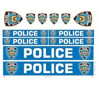 beihaasnatuerlich Sticker Fire Brigade & Police 11 Piece Set Accessories for Bobbycar, Bicycle, Wheel, Model Building, Bike, Boat, Car, Playmobil, Badge, RC