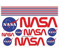 beihaasnatuerlich® Sticker NASA - 13-Piece Sticker Set - Car Sticker - Emblem - Contour Cut - Astronaut - Space - for Car, Motorcycle, RC Model Making