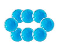 BEIIEB 8 Pcs Ice Packs, Eye Mask Eye Protection Beauty PVC Cold and Hot Compress, Reusable, Round Blue Ice Pack, Eye SPA, Small Gel Ice Pack for Heat Stroke Prevention, Skin Care., 0.06 kg