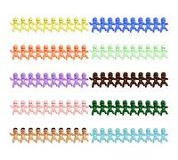 BEIIEB Pack of 100 1" Mini Plastic Baby Dolls, Small Decorations, Pendants for Showers, Party Games, DIY Crafting (10 Colors)
