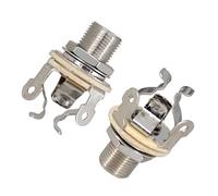 BEIIRLLA 2pcs Guitar input jack Pure Tone 1/4 inch Mono Output Guitar Jack,Brass Multi-Contact,Dual Tension Grounds & Dual Positive Tips for Optimal SignalTone & Lowest Possible Noise