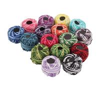 BEIJIALY 16 Roll Variegated Crochet Thread Cotton Thread Balls, Lace Thread Colorful Hand Made DIY Knitting Crochet Cross Stitch Thread Lace Thread