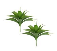 BEIJIALY 2PCS Artificial Plants Fake Agave Succulent Plant,Artificial Agave Plants,Indoor and Outdoor Decorating Artificial Plants for Outdoors Fake Plants Agave