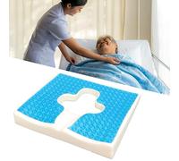 BEIJIALY Anti Bedsore Cushion, Breathe Freely Fiber Material T Shaped Opening Triangular Slope Design Anti Bedsore Pad, Pain Relief Seat Cushion for Elderly Disability