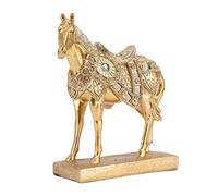 BEIJIALY Horse Standing Statue, Standing Horse Resin Statue Rearing Art Figurine Decorative Sculpture Home Decor Accent Piece Ornament, Animal Ornament