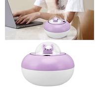 BEIJIALY Mini Humidifier, Cat Humidifier Cool Mist Humidifiers with Night Light, Cute Cat Sculpture Portable Quiet Desktop Air Humidifier for Home Office USB Plug in(Purple)