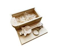 BEIJIGUANG Guitar Shaped Memory Stick 2.0/3.0 Maple Wood USB Flash Drive USB DISK in Wood Box (2.0/128GB)