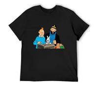 Beijili Lightn T-Shirt Tribes and Winks to Tin-Tin, T-Shirt White Black XXL
