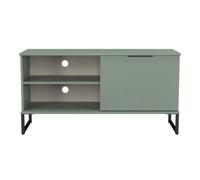 Beijing 1 Door 2 Shelf Tv Unit In Reed Green (Ready Assembled)