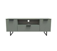 Beijing 2 Door 1 Drawer Wide Tv Unit In Reed Green (Ready Assembled)