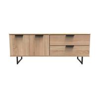 Beijing 2 Door 2 Drawer Sideboard In Bardolino Oak (Ready Assembled)