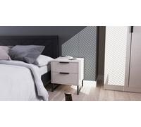 Beijing 2 Drawer Compact Bedside Cabinet In Kashmir Ash (Ready Assembled)