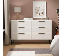 Beijing 6 Drawer Midi Chest Of Drawers In Grey Matt (Ready Assembled)