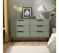 Beijing 6 Drawer Midi Chest Of Drawers In Reed Green (Ready Assembled)