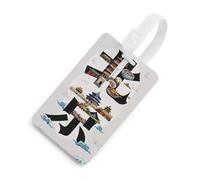Beijing China Luggage Tags Durable TPU Suitcase Tag with Info Card, Scratch-Resistant Bag Tags for Suitcases, Travel Bags & Backpacks, Easy to Identify, White-style, One Size, classic