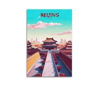 Beijing China Vintage Travel Art Posters Wall Art Picture Canvas Prints Bedroom Living Room Decor 12x18inch(30x45cm)
