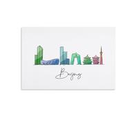 Beijing Landscape Line Painting Art, Art Poster, Gifts, Canvas, Painting, Wall Art, Decorative Picture, Prints, Modern Decoration, 16 x 24 inches (40 x 60 cm)