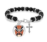 Beijing Opera Peking China Head Beaded Bracelet Boho Jewelry