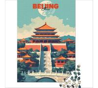 Beijing Retro Travel for Adults 1000 Piece Puzzle | a festive family activity to enjoy together on christmas eve while waiting for the celebrations to enjoy at home38x52cm