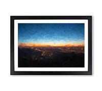 Beijing Skyline in China in Abstract Framed Print | A2 Black Framed Wall Art | Ready to Hang | Abstract Cityscape Picture | Living Room Bedroom Lounge Office