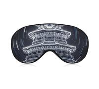 Beijing Tiantan Eye Mask for Women & Men, Breathable & Adjustable Eye Cover, Ultra Soft Sleep Mask, Lightweight Travel Blindfold for Airplane, Nap, Night Sleeping