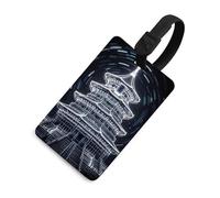 Beijing Tiantan Luggage Tags Durable TPU Suitcase Tag with Info Card, Scratch-Resistant Bag Tags for Suitcases, Travel Bags & Backpacks, Easy to Identify, Black-style, One Size, classic