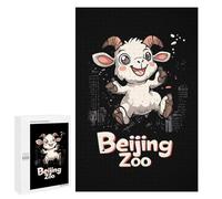 Beijing Zoon And Cute Goat Wooden Jigsaw Puzzles for Adults Funny Brain-Teasing Game Idea Puzzle Gift