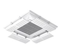 BeiJingYZ 4 PCS Air Vent Deflector, Air Conditioner Vent Deflector for Ceiling Cassette AC, Microporous Airflow Cutting, Adjustable Angle(43x20 cm/17x8 in)