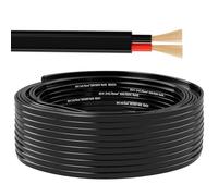 BEIJISTAR 20M 2x0.75mm² Automotive Flat Twin Cable, 12V 24V 2 Core Red/Black Trailer Cable, 2 Core Thin Wall Electricl Wire for Car Caravan Truck RV Trailer 5/10/20 Meters