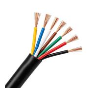 BEIJISTAR 5M 7x0.5mm² Automotive Round Cable, 12V 24V 7 Core Trailer Cable, 7 Core Thin Wall Electricl Wire for Car Caravan Truck RV Trailer 5/10/20 Meters